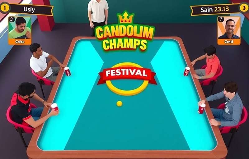 Candolim Champs Multiplayer - Regional Competition Candolim Champs multiplayer mode showing players from different Indian states competing in a festival event